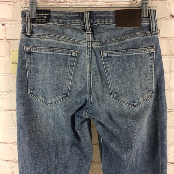 Lucky Brand Lolita Boot Cut Medium Wash Denim Blue Jeans Size 0 New With Tags - Picture 5 of 10